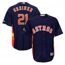 Men's Zack Greinke #21 Houston Astros 2019 Postseason Cool Base Player Jersey Navy