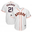 Men's Zack Greinke #21 Houston Astros 2019 Postseason Cool Base Player Jersey White