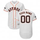 Custom Men's Houston Astros 2019 Postseason Flex Base Team Jersey White