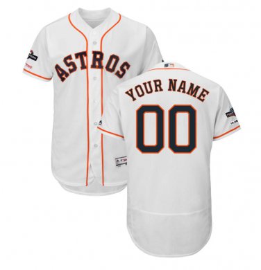 Custom Men's Houston Astros 2019 Postseason Flex Base Team Jersey White