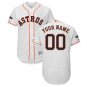 Custom Men's Houston Astros 2019 Postseason Flex Base Team Jersey White