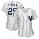 Women's Gleyber Torres #25 New York Yankees 2019 Postseason Cool Base Player Jersey White