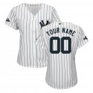 Custom Women's New York Yankees 2019 Postseason Cool Base Jersey White