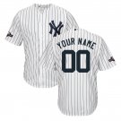 Custom Men's New York Yankees 2019 Postseason Cool Base Jersey White