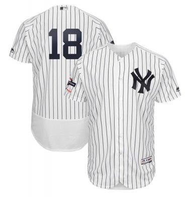 Men's Didi Gregorius #18 New York Yankees 2019 Postseason Flex Base Team Jersey White
