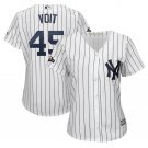 Women's Luke Voit #45 New York Yankees 2019 Postseason Cool Base Player Jersey White