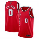 Men's Damian Lillard #0 Portland Trail Blazers Hardwood Classics Swingman Jersey Red