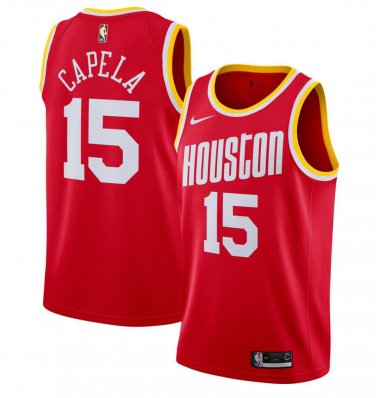 Men's Clint Capela #15 Houston Rockets Hardwood Classics Swingman Jersey Red