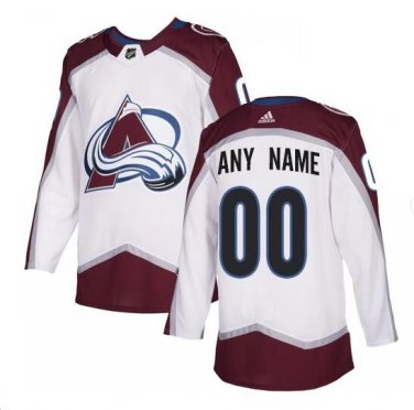Custom Men's Colorado Avalanche Jersey White Size S M L XL XXL XXXL