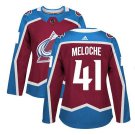 Women's Nicolas Meloche #41 Colorado Avalanche Home Player Jersey Burgundy Size S M L XL XXL