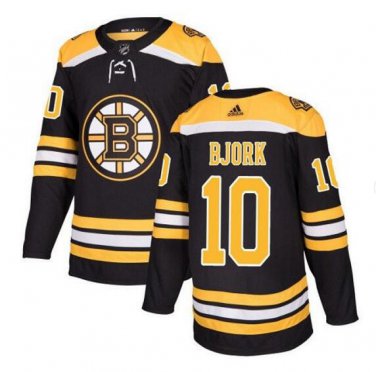 Men's Anders Bjork #10 Boston Bruins Jersey Black Size S M L XL XXL XXXL