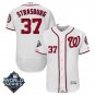 Men's Stephen Strasburg #37 Washington Nationals 2019 World Series Flex Base Player Jersey White