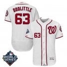 Men's Sean Doolittle #63 Washington Nationals 2019 World Series Flex Base Home Player Jersey White