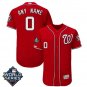 Custom Men's Washington Nationals 2019 World Series Flex Base Home Jersey Red