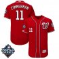 Men's Ryan Zimmerman #11 Washington Nationals 2019 World Series Flex Base Home Player Jersey Red