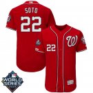 Men's Juan Soto #22 Washington Nationals 2019 World Series Flex Base Home Player Jersey Red