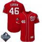 Men's Patrick Corbin #46 Washington Nationals 2019 World Series Flex Base Home Player Jersey Red