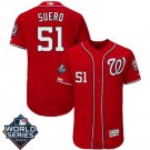 Men's Wander Suero #51 Washington Nationals 2019 World Series Flex Base Home Player Jersey Red