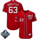 Men's Sean Doolittle #63 Washington Nationals 2019 World Series Flex Base Home Player Jersey Red