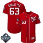 Men's Sean Doolittle #63 Washington Nationals 2019 World Series Flex Base Home Player Jersey Red