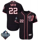 Men's Juan Soto #22 Washington Nationals 2019 World Series Flex Base Home Player Jersey Navy