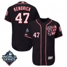 Men's Howie Kendrick #47 Washington Nationals 2019 World Series Flex Base Home Player Jersey Navy
