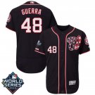 Men's Javy Guerra #48 Washington Nationals 2019 World Series Flex Base Home Player Jersey Navy