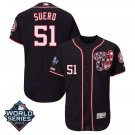 Men's Wander Suero #51 Washington Nationals 2019 World Series Flex Base Home Player Jersey Navy