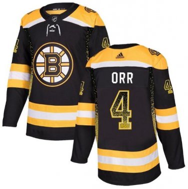 Men's Bobby Orr #4 Boston Bruins Player Jersey Black Drift Fashion Size S M L XL XXL XXXL
