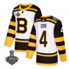 Men's Bobby Orr #4 Boston Bruins 2019 Stanley Cup Final Player Jersey White