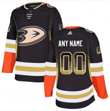 Custom Men's Anaheim Ducks 2019 Home Jersey Black Drift Fashion