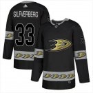 Men's Jakob Silfverberg #33 Anaheim Ducks Home Player Jersey Black Team Logos Fashion