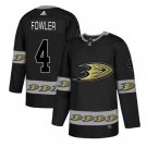 Men's Cam Fowler #4 Anaheim Ducks Home Player Jersey Black Team Logos Fashion