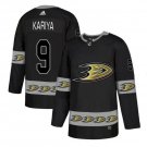 Men's Paul Kariya #9 Anaheim Ducks Home Player Jersey Black Team Logos Fashion