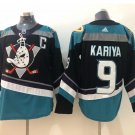 Men's Paul Kariya #9 Anaheim Ducks Alternate Jersey Black Teal