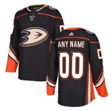 Custom Men's Anaheim Ducks Home Jersey Black