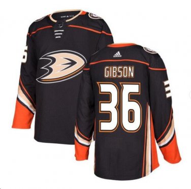 Men's John Gibson #36 Anaheim Ducks Home Player Jersey Black