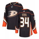 Men's Sam Steel #34 Anaheim Ducks Home Player Jersey Black