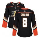 Women's Teemu Selanne #8 Anaheim Ducks Home Player Jersey Black Size S M L XL XXL