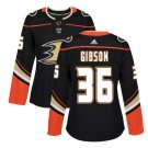 Women's John Gibson #36 Anaheim Ducks Home Player Jersey Black Size S M L XL XXL