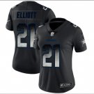Women's Ezekiel Elliott #21 Dallas Cowboys 2019 Limited Player Jersey Black Smoke Fashion