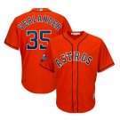 Men's Justin Verlander #35 Houston Astros 2019 World Series Bound Cool Base Player Jersey Orange