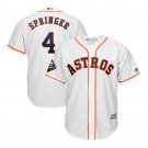 Men's George Springer #4 Houston Astros 2019 World Series Bound Cool Base Player Jersey White