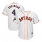 Men's George Springer #4 Houston Astros 2019 World Series Bound Cool Base Player Jersey White