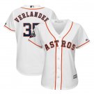 Women's Justin Verlander #35 Houston Astros 2019 World Series Bound Cool Base Player Jersey White
