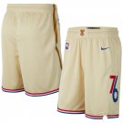 Men's Philadelphia 76ers 2019/20 City Edition Swingman Shorts Cream