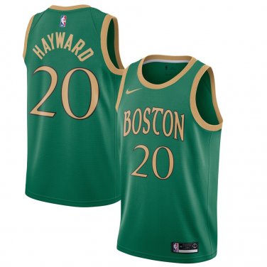 Men's Gordon Hayward #20 Boston Celtics 2019/20 City Edition Swingman Jersey Kelly Green