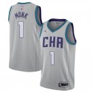 Men's Malik Monk #1 Charlotte Hornets 2019/20 Swingman Jersey Gray City Edition