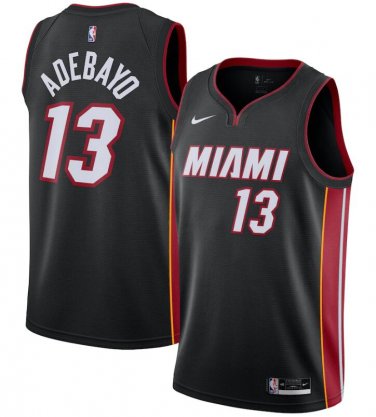 Size XL Men's Bam Adebayo #13 Miami Heat 2020/21 Swingman Jersey Black Icon Edition