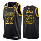 Size XXL Men's LeBron James #23 Los Angeles Lakers Swingman Jersey Black Mamba Edition Love Path